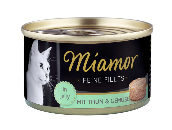 Miamor Katzen-Nassfutter Feine Filets heller Thun + Gemüse in Jelly